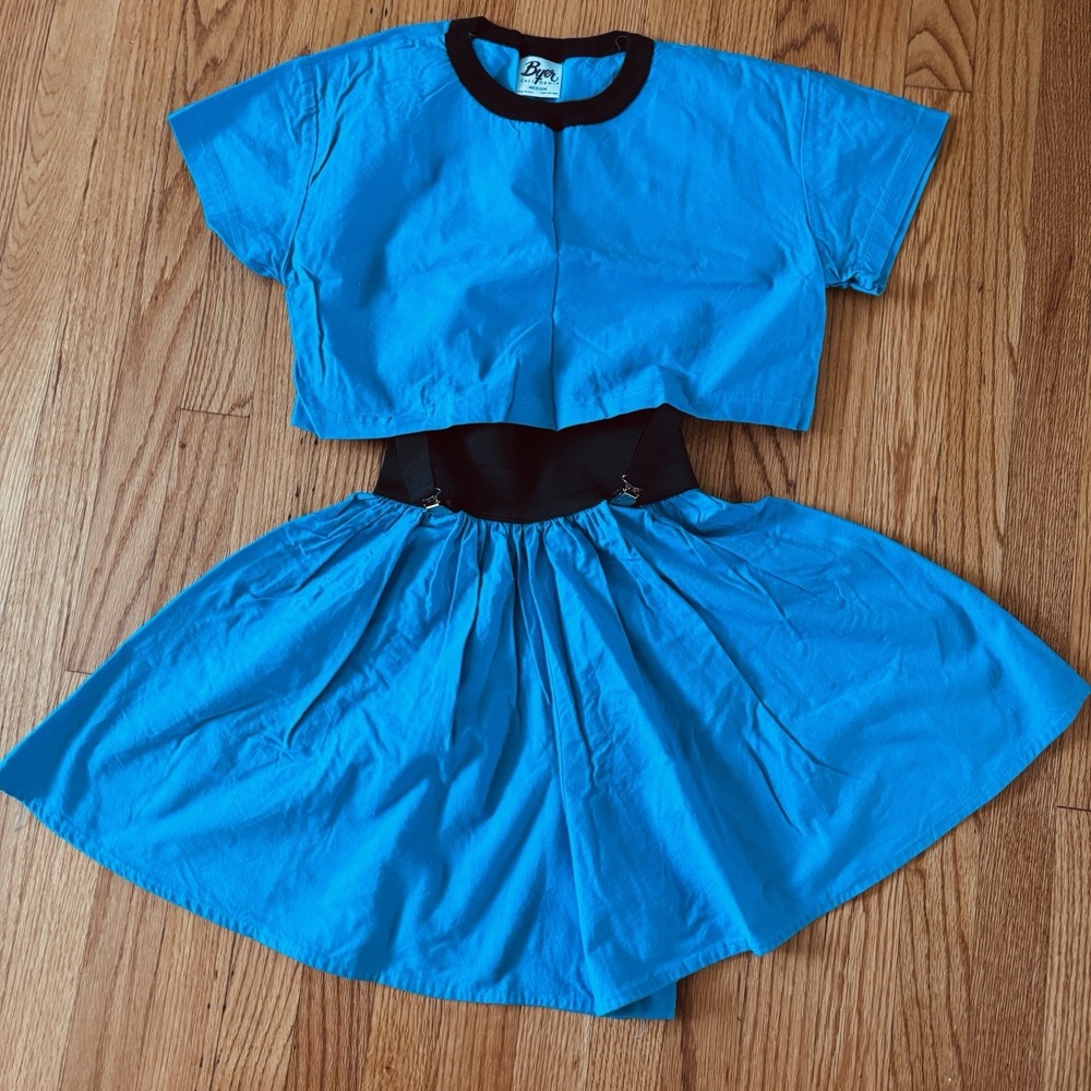 VTG 80s 90s Byer Cali 2 piece set Shorts Womens Medium Funky Retro Zack Morris